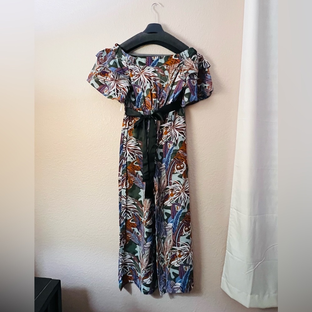 L'ATISTE Multicolor Off-Shoulder Maxi Dress